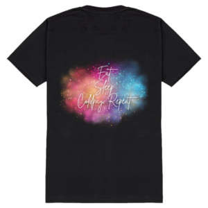 Men’s Standard Crew T-Shirt – Eat, Sleep, Coldplay, Repeat Glittery Design