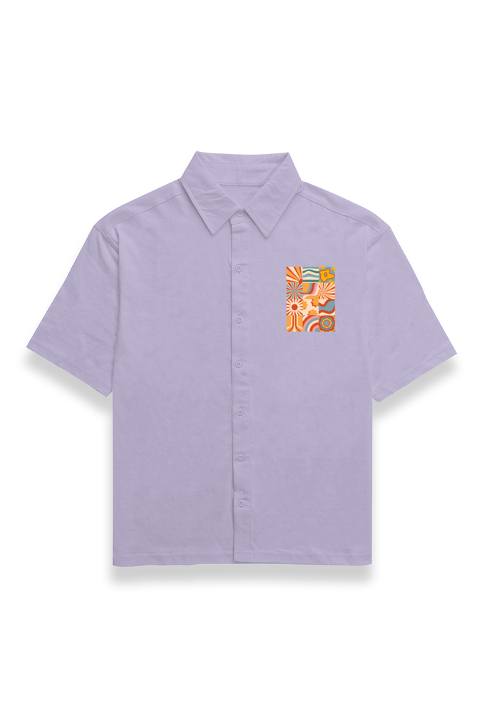 Oversized Shirt (S-3XL) – Vibrant Fusion | Colorful Artistic Collage - Image 3