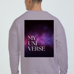 Oversized Sweatshirt – My Universe | Starry Purplish Black Background