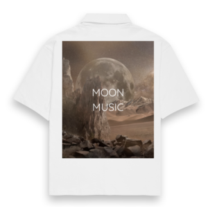 Oversized Shirt – Moon Music, Ivory Moon Background
