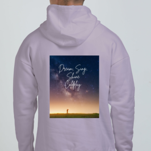 Oversized Hoodie - Dream, Sing, Shine, Coldplay | Starry Night Sky Design