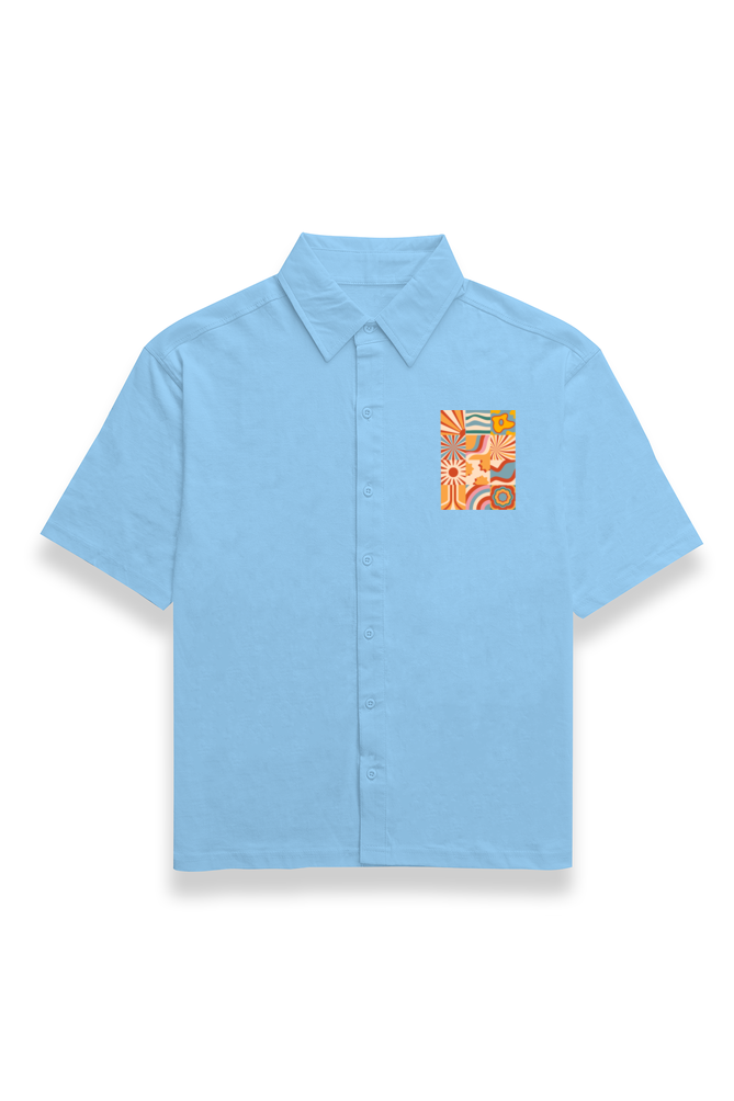 Oversized Shirt (S-3XL) – Vibrant Fusion | Colorful Artistic Collage