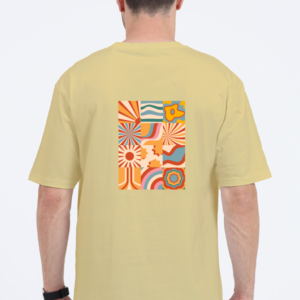 Oversized Standard T-Shirt (XS-XXL) – Vibrant Fusion | Colorful Artistic Collage