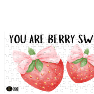 Unisex Jigsaw Puzzle - "You Are Berry Sweet" with Strawberry Design (120 Pieces)