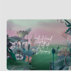 A Head Full of Dreams Square Mouse Pad – Dreamy Nature Background