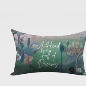 A Head Full of Dreams AOP Pillow Cover – Dreamy Nature Background (18x28)