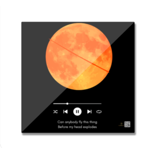 Square Fridge Magnet – Can Anybody Fly This Thing Before My Head Explodes Design