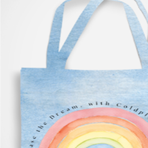 AOP Tote Bag (Non-Zipper) – Chase the Dream, with a Coldplay Stream Design