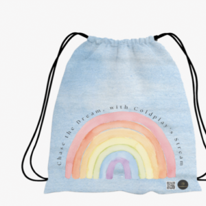 AOP Drawstring Bag – Chase the Dream, with a Coldplay Stream Design