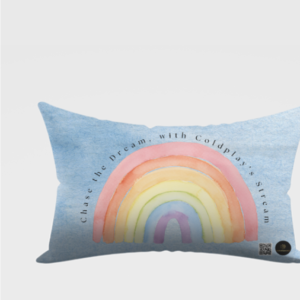 AOP Pillow Cover (18x28) – Chase the Dream, with a Coldplay Stream Design