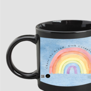 Black Coffee Mug 11oz – Chase the Dream, with a Coldplay Stream Design