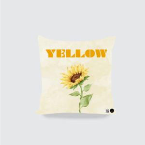 "Yellow" Design Cushion Cover – 16x16 Inch