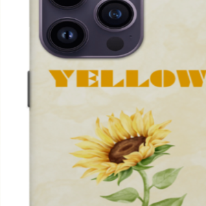 "Yellow" Design iPhone 15 Pro Sublimation Case – Sunflower Print