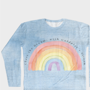 Female AOP Full Sleeve Tee (XS-XXL) – Chase the Dream, with a Coldplay Stream Design