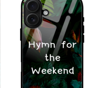 iPhone 16 Glass Case – Hymn for the Weekend Forest Design
