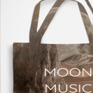 AOP Tote Bag Non-Zipper – Moon Music Ivory Moon Design