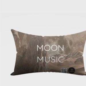 AOP Pillow Cover – Moon Music Ivory Moon Design