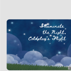 Square Mouse Pad – Illuminate the Night, Coldplay’s Flight Starry Mountain Design