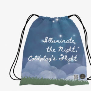 AOP Drawstring Bag – Illuminate the Night, Coldplay’s Flight Starry Mountain Design
