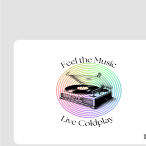 Square Mouse Pad | Vintage Record 'Feel the Music, Live Coldplay' Design