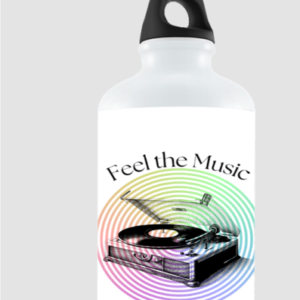 750ml Sipper Bottle | Vintage Record 'Feel the Music, Live Coldplay' Design