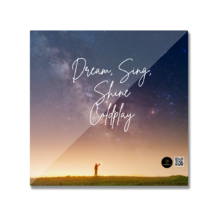 Fridge Magnet – Dream, Sing, Shine, Coldplay Starry Night Design