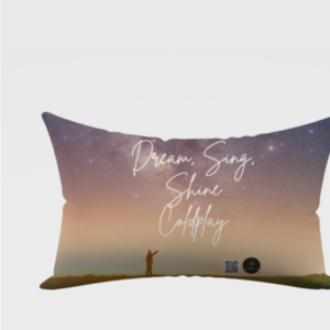 AOP Pillow Cover 18x28 – Dream, Sing, Shine, Coldplay Starry Night Design
