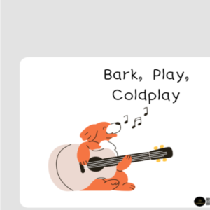 Mouse Pad – Bark, Play, Coldplay Dog Guitar Design