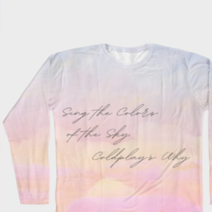 Women’s AOP Full Sleeve Tee – Sing the Colors of the Sky, Coldplay’s Why Dreamy Sky Design