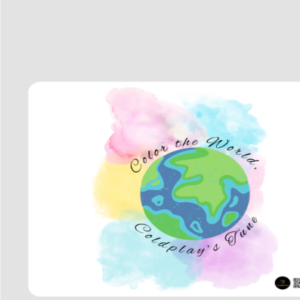 Mouse Pad – Color the World, Coldplay’s Tune with Earth Illustration