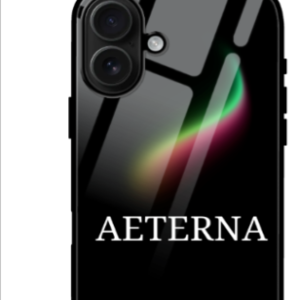 iPhone 16 Glass Case – Aeterna Aurora-Inspired Celestial Design