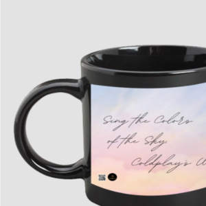 Black Coffee Mug 11oz - Sing the Colors of the Sky | Dreamy Coldplay-Inspired Design