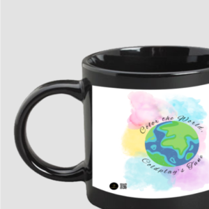 Black Coffee Mug - Color the World, Coldplay’s Tune | Vibrant Earth Art