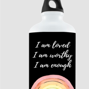 I Am Worthy – 750ml Motivational Sipper Bottle - Dark Edition