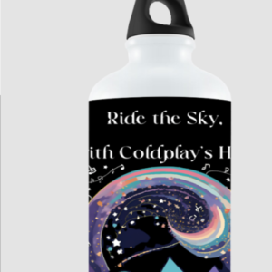 Sipper Bottle – Ride the Sky, with Coldplay's High | Vibrant Cityscape (750ml)