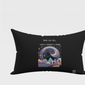 AOP Pillow Cover (18x28) – Ride the Sky, with Coldplay’s High | Vibrant Cityscape Design