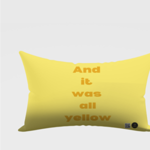 AOP Pillow Cover(18X28 size) – And It Was All Yellow | Minimalist Typography Design