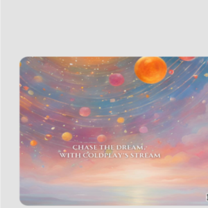 Mouse Pad – Chase the Dream, with Coldplay’s Stream | Sunrise Cliff View Design