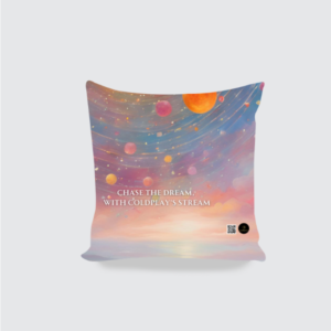 AOP Cushion Cover(16X16 size) – Chase the Dream, with Coldplay’s Stream | Sunrise Cliff View Design