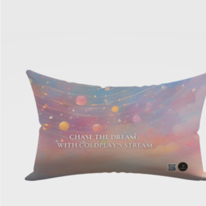 AOP Cushion Cover(18X28 size) – Chase the Dream, with Coldplay’s Stream | Sunrise Cliff View Design