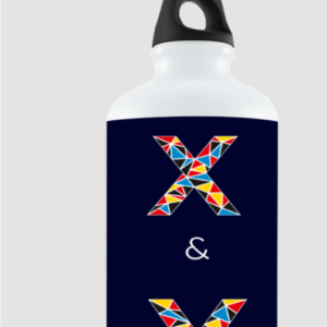 Sipper Bottle (750 ml)– X & Y Typography | Colorful Geometric Design