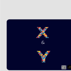 Mouse Pad – X & Y Typography | Colorful Geometric Design