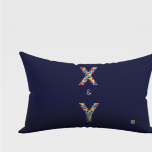 AOP Pillow Cover (18X28 size) – X & Y Typography | Colorful Geometric Design