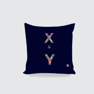 AOP Cushion Cover (16X16 size)– X & Y Typography | Colorful Geometric Design