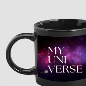 Black Coffee Mug – My Universe | Starry Purplish Black Background