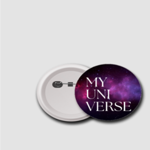 Badge – My Universe | Starry Purplish Black Background