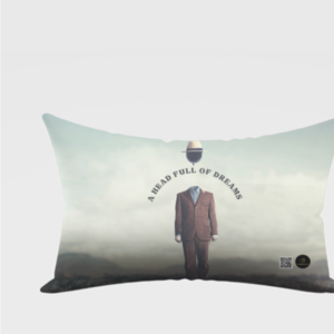 AOP Pillow Cover (18x28) – A Head Full of Dreams | Surreal Floating Head Design