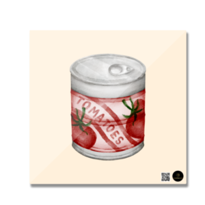 Square Fridge Magnet – Tomatoes Can Design | Retro Grocery Aesthetic