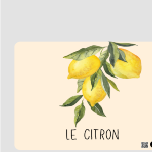 Square Mouse Pad – Le Citron | Elegant Lemon Branch Design