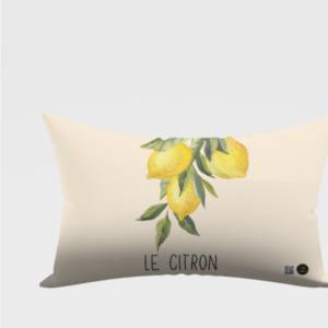 AOP Pillow Cover (18x28) – Le Citron | Elegant Lemon Branch Design
